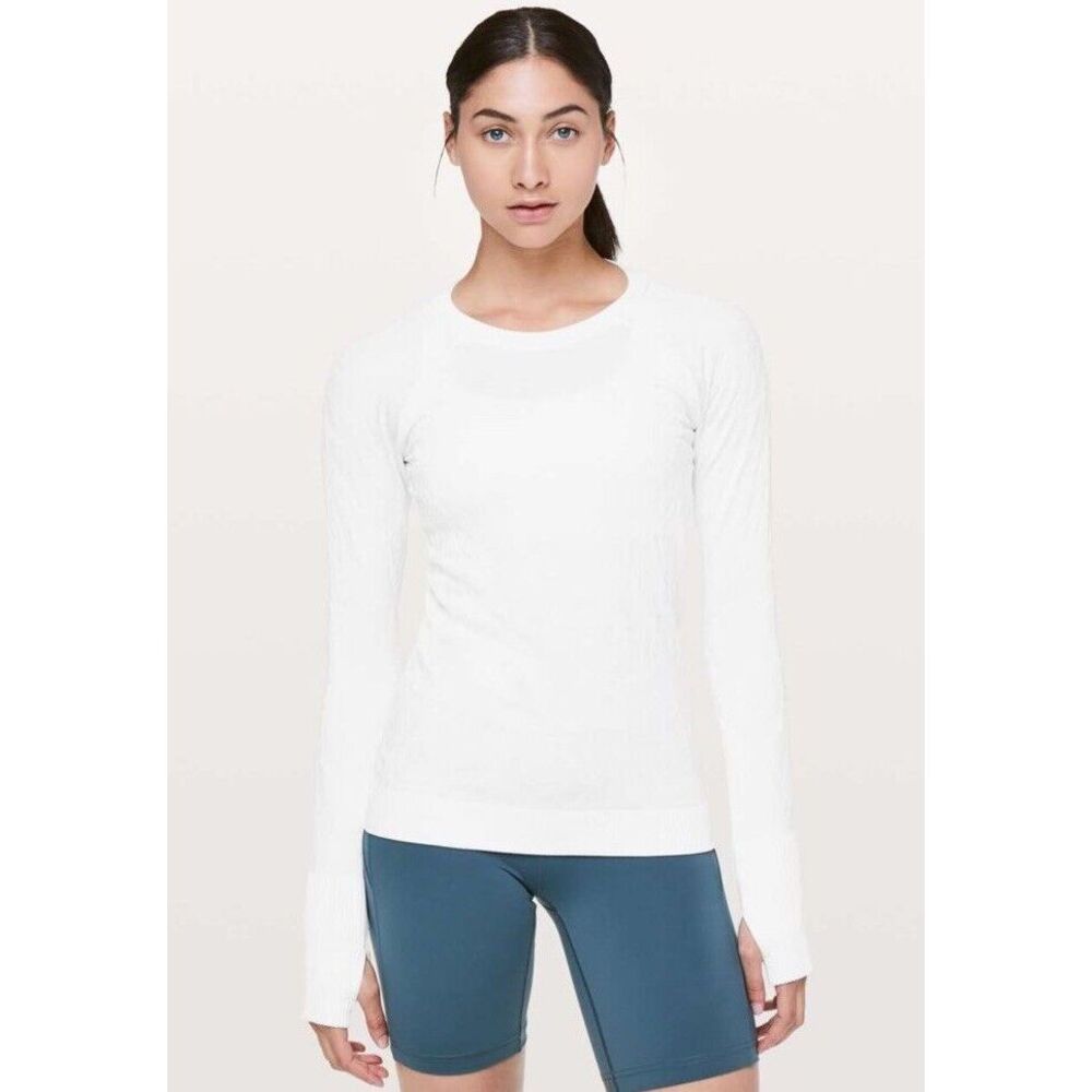 NWT Lululemon Rest Less Pullover Sz 4 - White - Fourth Release - Textured
